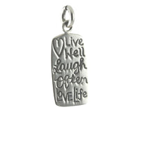 "Love Life" Sterling Silver Inspirational Pendant