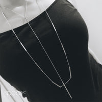 Sterling Silver Bar Link Layering Necklace