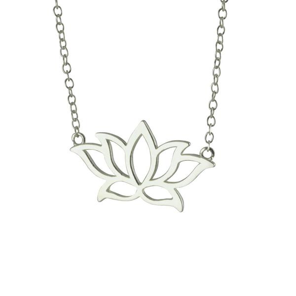 Sterling Silver Lotus Necklace