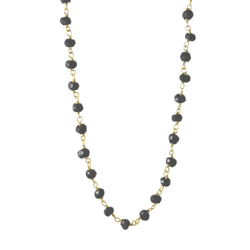 Mini Black Onyx Station Layering Necklace