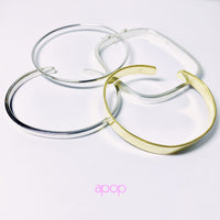 Sterling Silver Skinny Solid Open Cuff Bangle