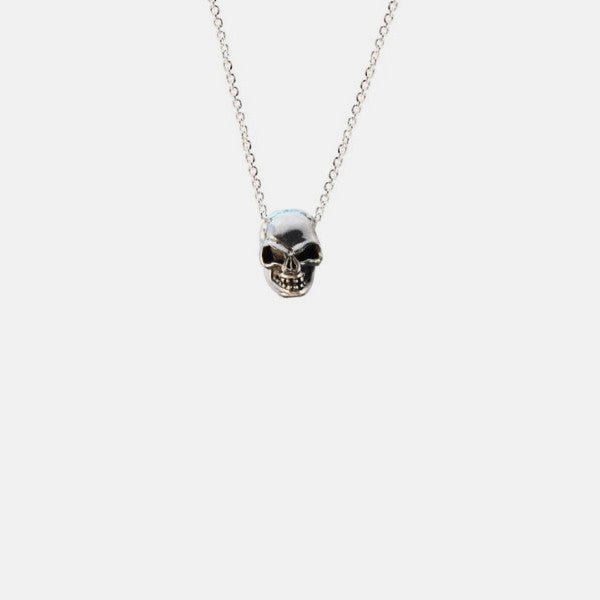 Sterling Silver Mini Skull Pendant Necklace