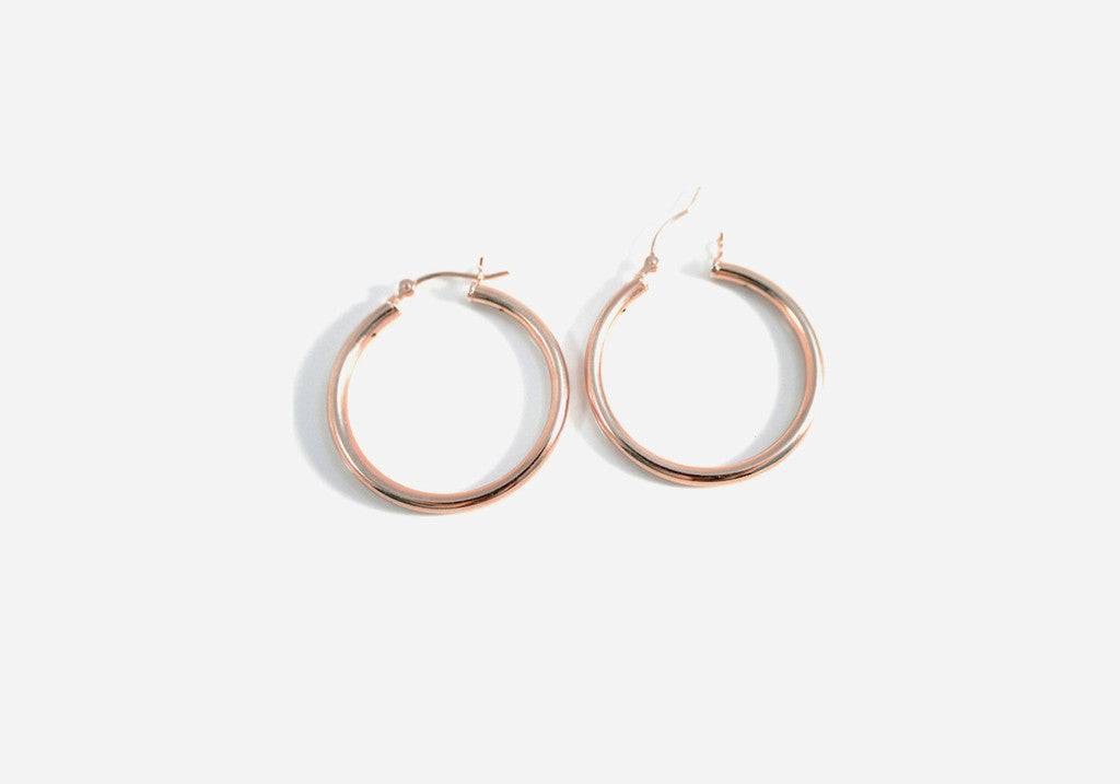 "Rosy Rounds" Hoop Earrings