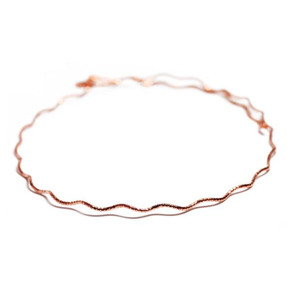 "Ziggy" Sterling Silver Glitter Choker Collar Necklace