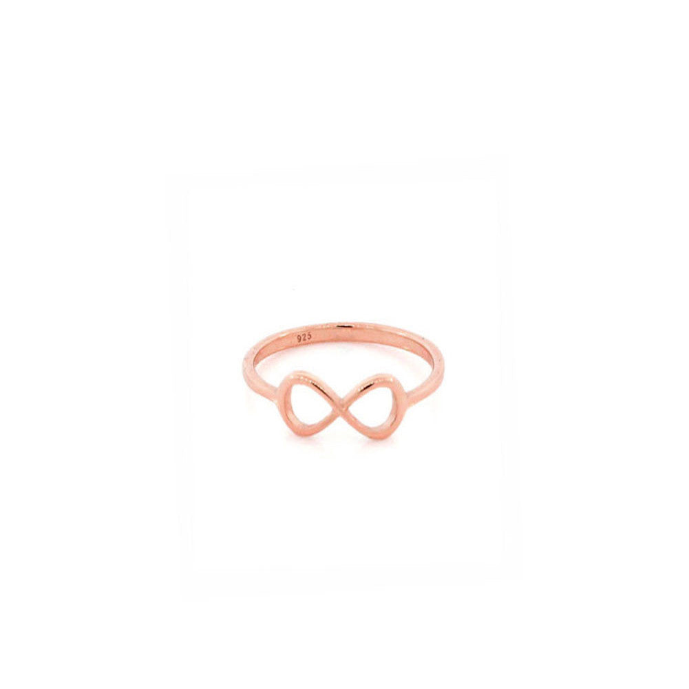 Sterling Silver Thin Infinity Ring & Midi