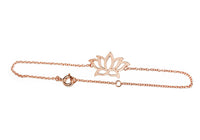 Rosy Lotus Bracelet 7 inch