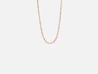 "Rosy" Thin Beaded Chain Necklace 1mm