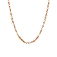 Rosy Round Link Simple Chain Necklace