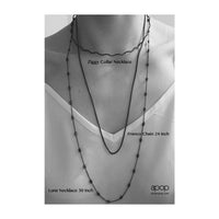 Black Franco Chain Layering Necklace Unisex