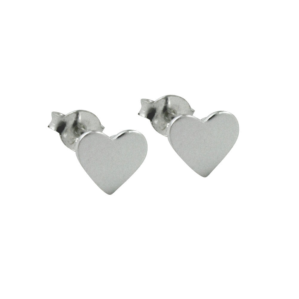 "Little Love" Sterling Silver Mini Heart Stud Earrings