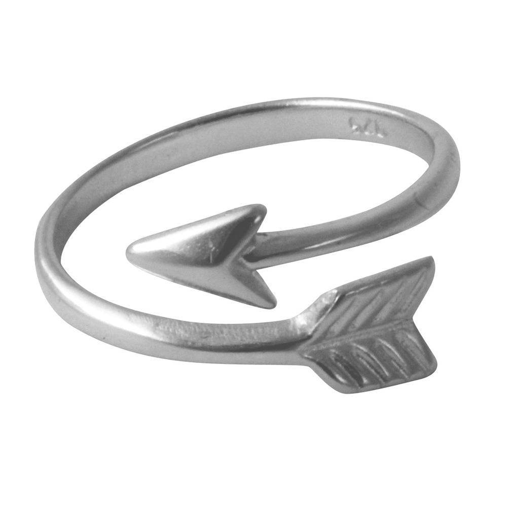 silver chevron arrow ring