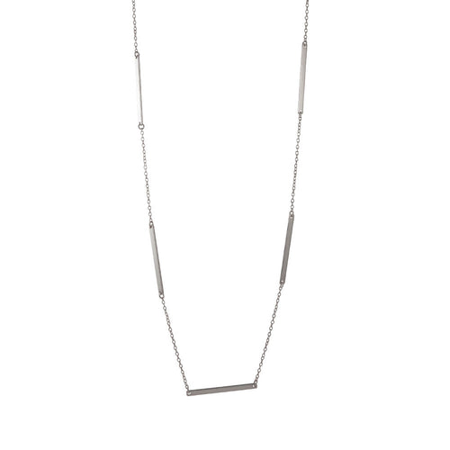 Sterling Silver Bar Link Layering Necklace