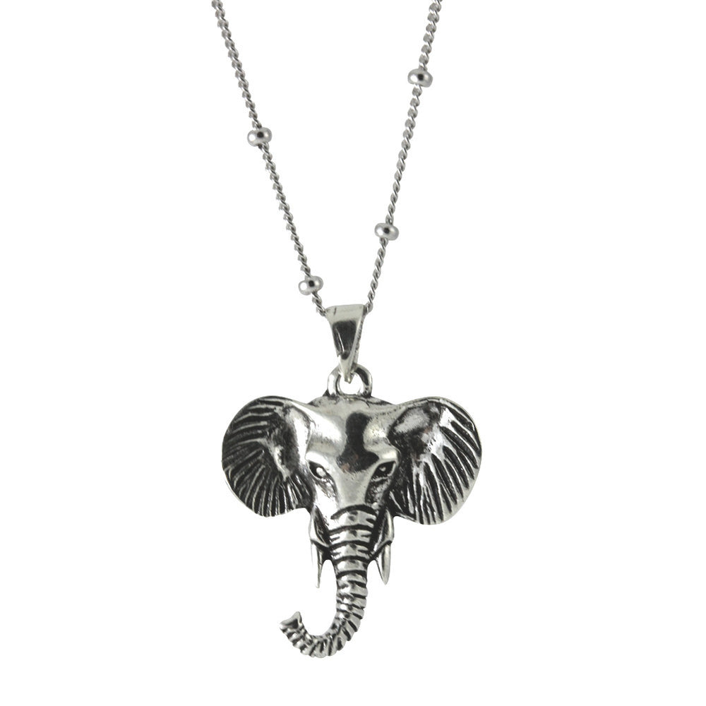 Sterling Silver Elephant Pendant Necklace