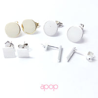 "Spot" Sterling Round Disc Earrings