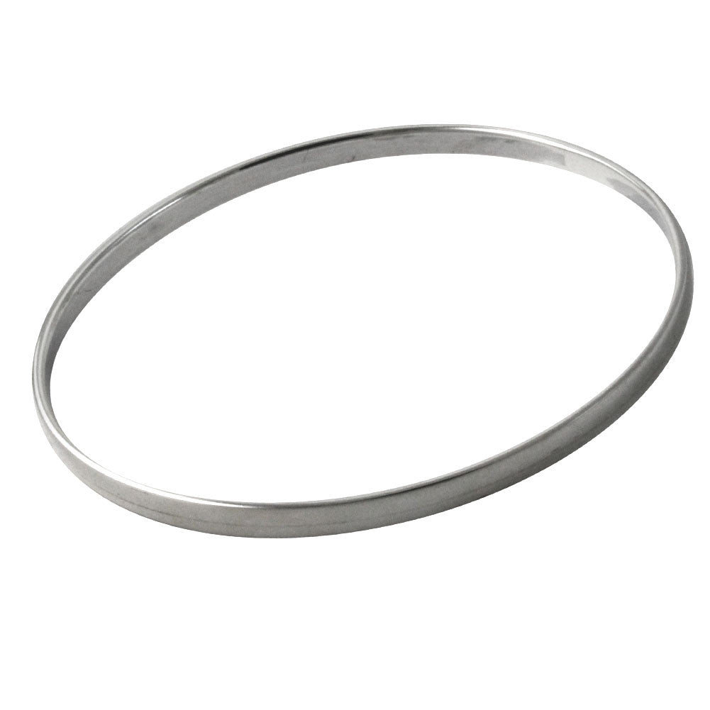 Slim Flat Sterling Silver Bangle Bracelet