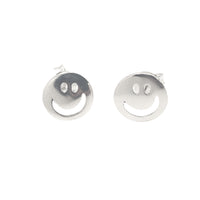 Sterling Silver Happy Face "Smiley Emoji" Stud Earrings