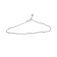 Sterling Silver Mini Pearl Chain Bracelet