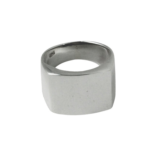 Sterling Silver Square Signet Ring Unisex