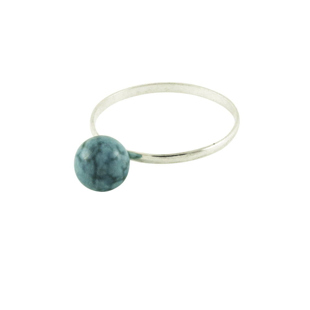 Sterling Silver Turquoise Stone Ring Stackable