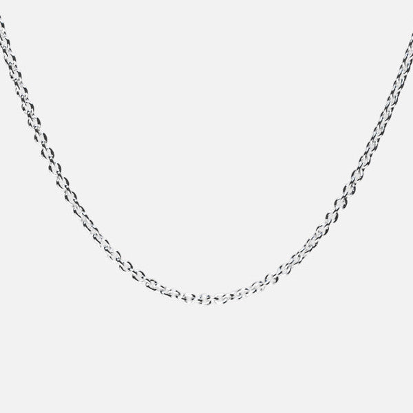 Sterling Silver Simple Link Long Chain Necklace 24 inch & 30 inch