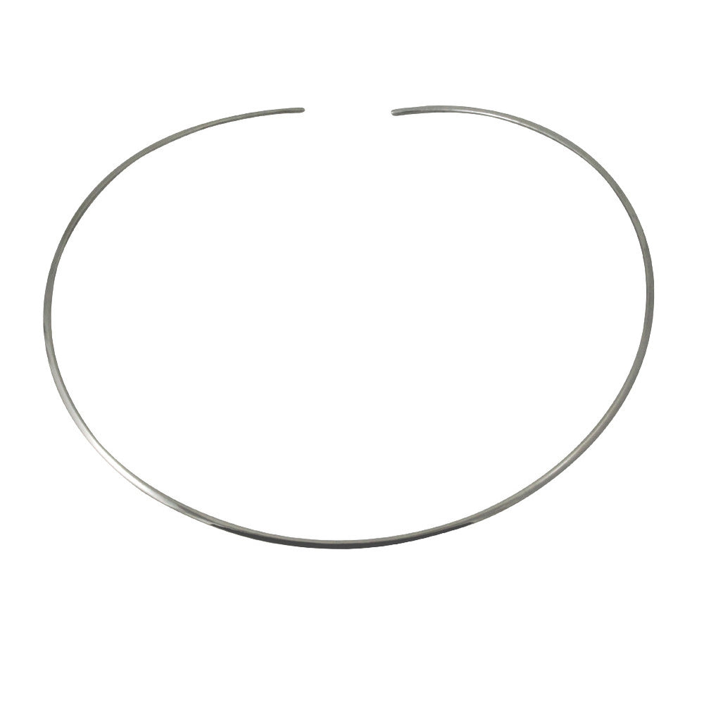 Sterling Silver Thin Cuff Choker Collar Necklace