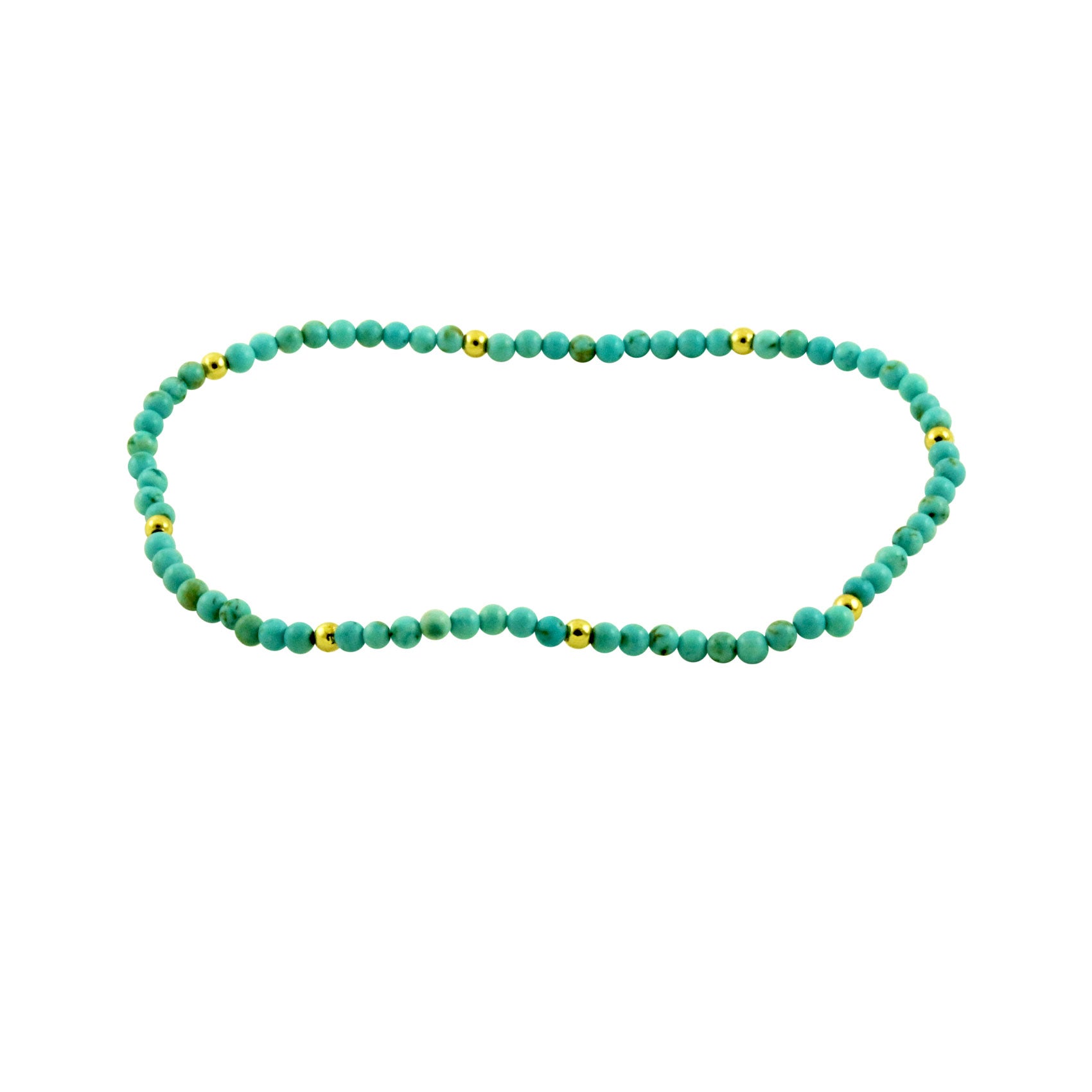 Turquoise Bead Strand Bracelet with Accent