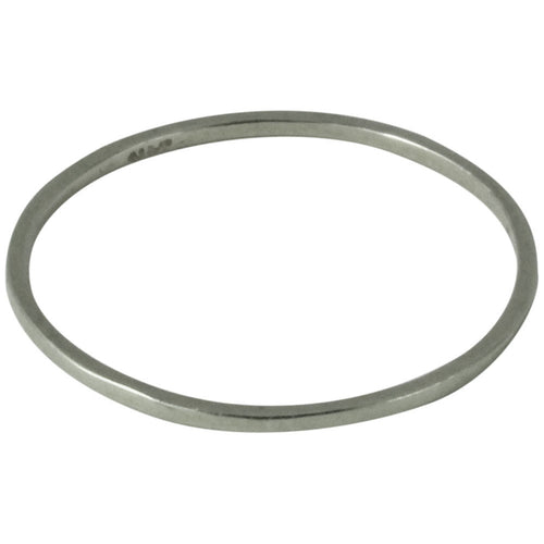 14kt White Gold Thin Midi Ring 1mm